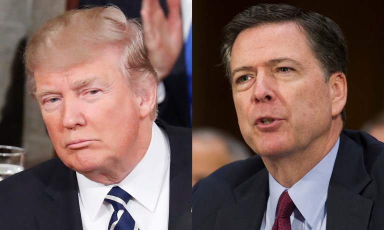 President Trump and FBI Director James Comey have not spoken since the president made his wiretapping allegations on Twitter, a spokesman said. (AP Photo/Cliff Owen)