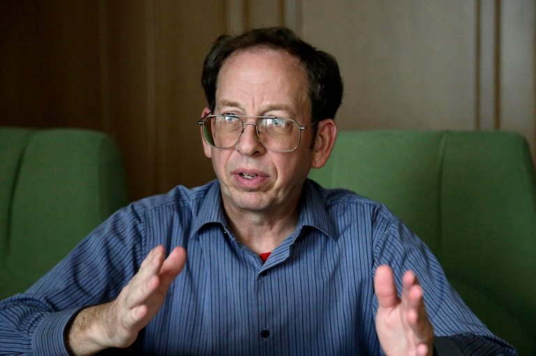 FILE - In this Sept. 1, 2014, file photo, Jeffrey Fowle, an American detained in North Korea speaks to the Associated Press in Pyongyang, North Korea. Fowle, one of three Americans being held in North Korea, has been released, the State Department said Tuesday, Oct. 21, 2014. State Department deputy spokeswoman Marie Harf said the U.S. is still trying to free Americans Matthew Miller and Kenneth Bae. (AP Photo/Wong Maye-E, File)