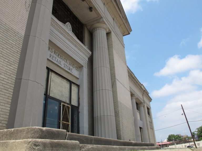   A former Sears store is shown on Monday, June 11, 2012, in Camden, N.J. The Campbell Soup Co. bought the building Monday and plans to raze it to make way for an office park the company is developing. (AP Photo/Geoff Mulvihill)  