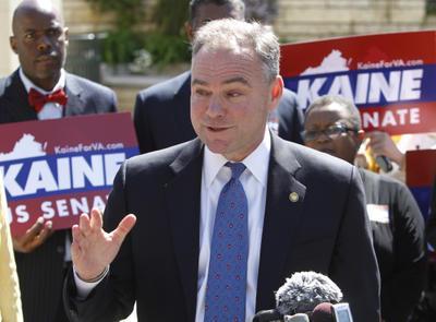 Kaine turns conservative agenda against Allen in Virginia