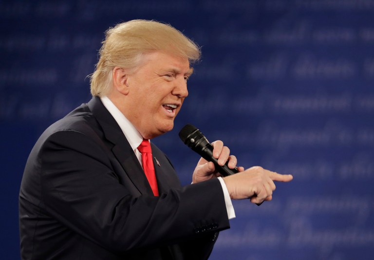 Donald Trump had one primary objective going into this debate: apologize for his offensive, lewd comments about groping women and shift the focus to another issue. (AP Photo/Patrick Semansky)