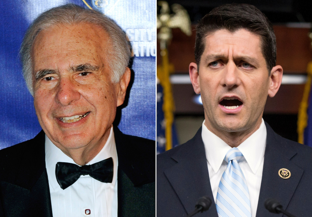 Icahn announces $150m PAC to back Ryan tax-reform bill