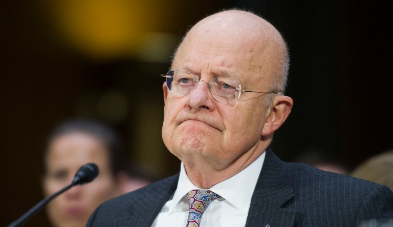 Former National Intelligence Director James Clapper is worried that President Trump sharing videos of what appear to be Muslim men attacking non-Muslims and Christian religious items could incite violence against Muslims. (AP Photo/Cliff Owen)