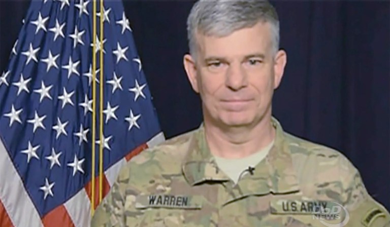 Army Col. Steve Warren, a highly respected military briefer, has been rejected for a position as a civilian spokesman for the Pentagon by the White House, the Pentagon said Wednesday. (Jamie McIntyre/Washington Examiner)