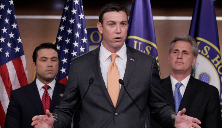 Hunter was one of the first members of Congress to endorse Trump's campaign last year. (AP Photo/Carolyn Kaster)
