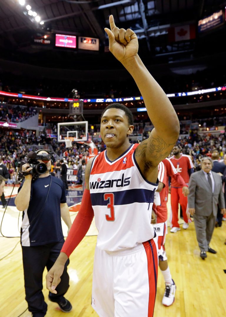 Alex Brandon/AP
Bradley Beal finished with 21 points and had a huge offensive rebound at the end that sealed the victory for the Wizards.