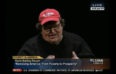Michael Moore: US founded on genocide and slaves