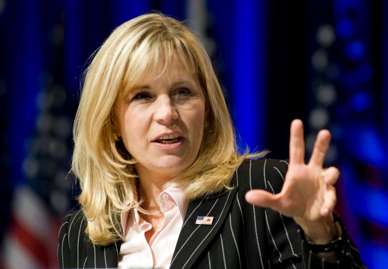 Liz Cheney was deemed the winner late Tuesday of Wyoming's Republican primary for the at-large House seat. (AP Photo/Cliff Owen, File)