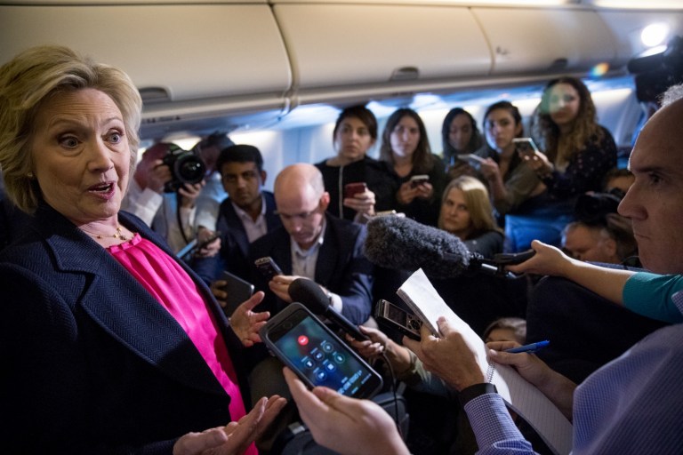 Republican National Committee Chair Reince Priebus chided Hillary Clinton late Wednesday for looking 