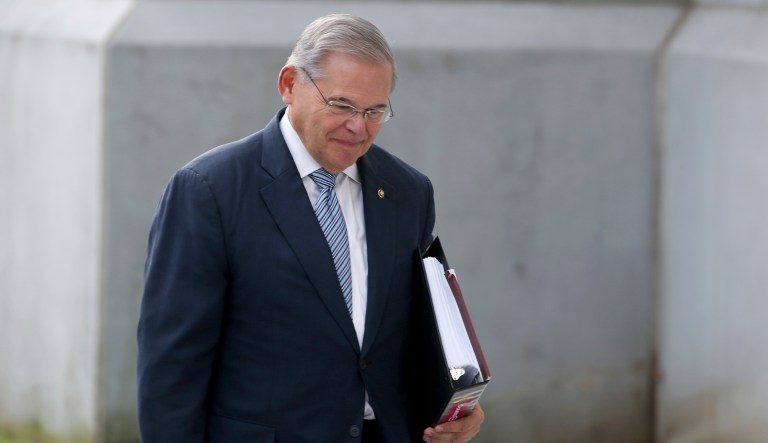 Sen. Bob Menendez is on trial facing federal bribery, conspiracy charges, along with making false statements. (Ed Murray/NJ Advance Media via AP)
