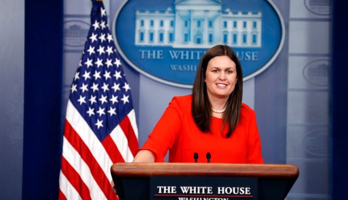 "I already want to pass on this question given you've got aliens sitting among you," White House press secretary Sarah Sanders said after being asked about discontinued federal research into UFOs. After the New York Times reported that Congress secretly appropriated nearly $22 million in funding for UFO research from 2008 to 2011, Sanders said she was unaware of whether President Trump believes in UFOs or if he wants to restore funding for research. (AP Photo/Alex Brandon)