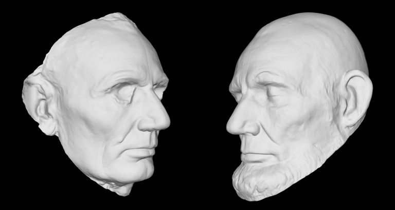 This undated handout Image provided by the Smithsonian Institution shows a 3-D rendering of Abraham LincolnÃ?s life mask, held at the SmithsonianÃ?s National Portrait Gallery. the Smithsonian is launching a new 3D viewer online Wednesday Nov. 13, 2013 to give people a closer look at artifacts in their own homes. The data can also be downloaded, recreated with a 3D printer and used to help illustrate lessons in history, art and science in schools. Smithsonian Secretary Wayne Clough says museums face a greater challenge than the digitization of documents in libraries or archives because artifacts are three-dimensional. He's calling on museums to speed up their work to innovate and digitize collections to make artifacts accessible online for a generation born in the Internet age. (AP Photo/Smithsonian Institution)