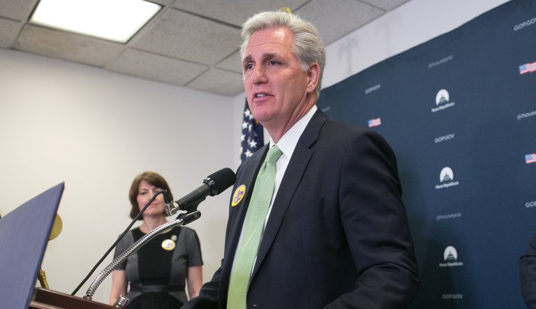 The House could remain in session into August if the Senate passes a bill to repeal and replace Obamacare late in the month, House Majority Leader Kevin McCarthy said. (Graeme Jennings/Washington Examiner)