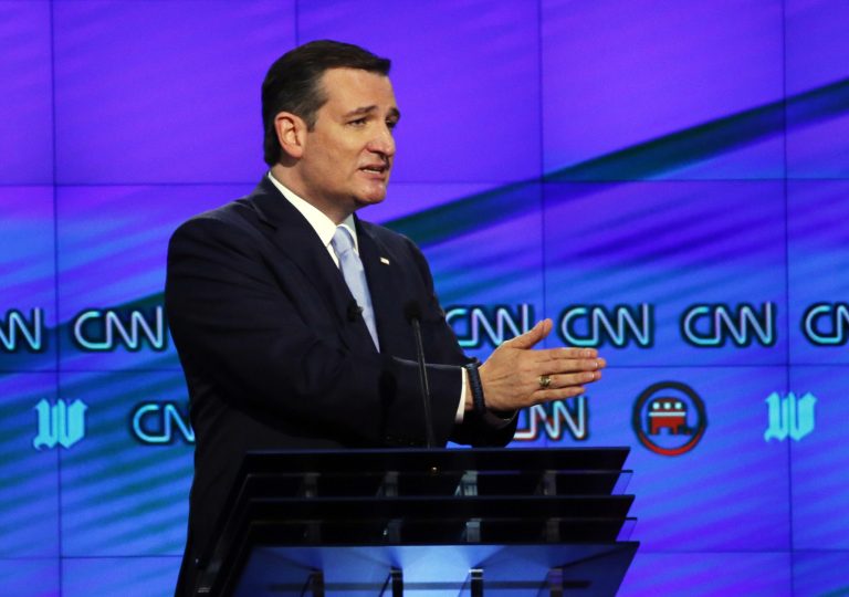 Republican presidential candidate, Texas Sen. Ted Cruz on Friday became the second presidential candidate to say he would seek to prosecute Democratic front-runner Hillary Clinton. (AP Photo/Wilfredo Lee)