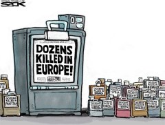 Editorial cartoon: Newsworthy terror