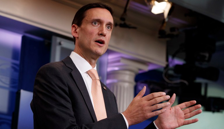 White House homeland security adviser Tom Bossert took a swipe at the media late Thursday for running 