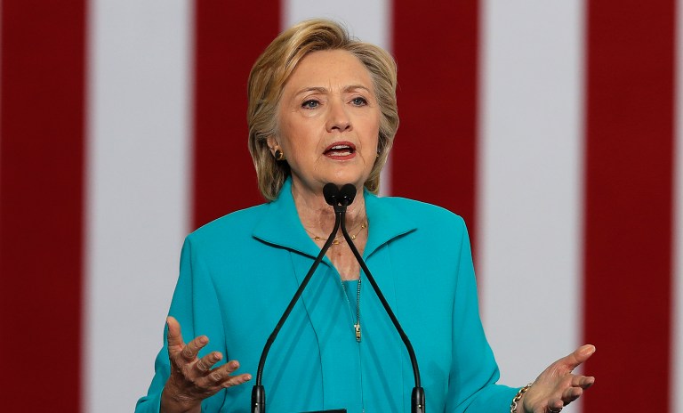 Hillary Clinton effectively called Trump a racist, charging during a 30-minute speech from Reno, Nev., that the Republican is a bigot who has practiced discrimination as a businessman and presidential candidate. (AP Photo/Carolyn Kaster)