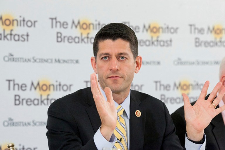 Rep. Paul Ryan. Michael Bonfigli/The Christian Science Monitor