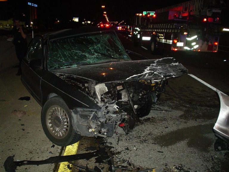   This photo taken Aug. 11, 2011, provided by the National Transportation Safety Board (NTSB), shows damage to wrong-way vehicle from the Dallas. Hundreds of people are killed each a year when drivers turn the wrong-way into the face of oncoming traffic on high-speed highways, and a majority of the crashes involves drivers with blood alcohol levels more than twice the legal limit, a federal accident researcher said Tuesday. (AP Photo/NTSB)  