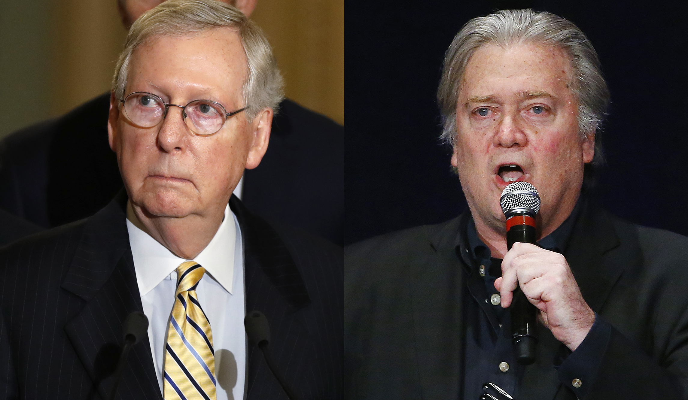 Mitch McConnell and Steve Bannon fight the battle of Roy Moore
