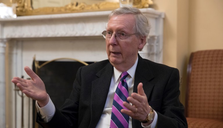 The Kentucky Republican was candid about challenges Republicans face next year. (AP Photo/J. Scott Applewhite)