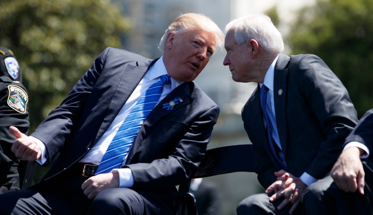 Attorney General Jeff Sessions doesn't think highly of the drug. (AP Photo/Evan Vucci)