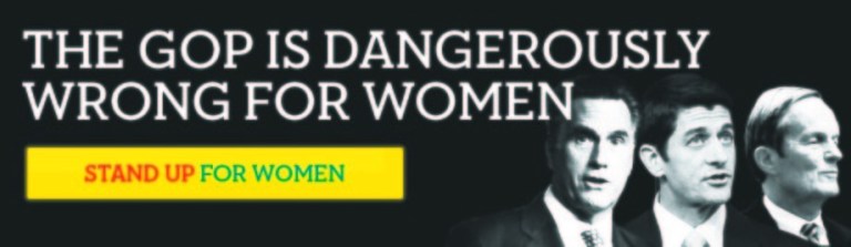 A banner on the Democratic National Committee homepage.