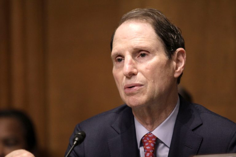 Sen. Ron Wyden, D-Ore., is pushing the Justice Department's to release a George W. Bush-era legal opinion on privacy and surveillance. (AP Photo/Lauren Victoria Burke)