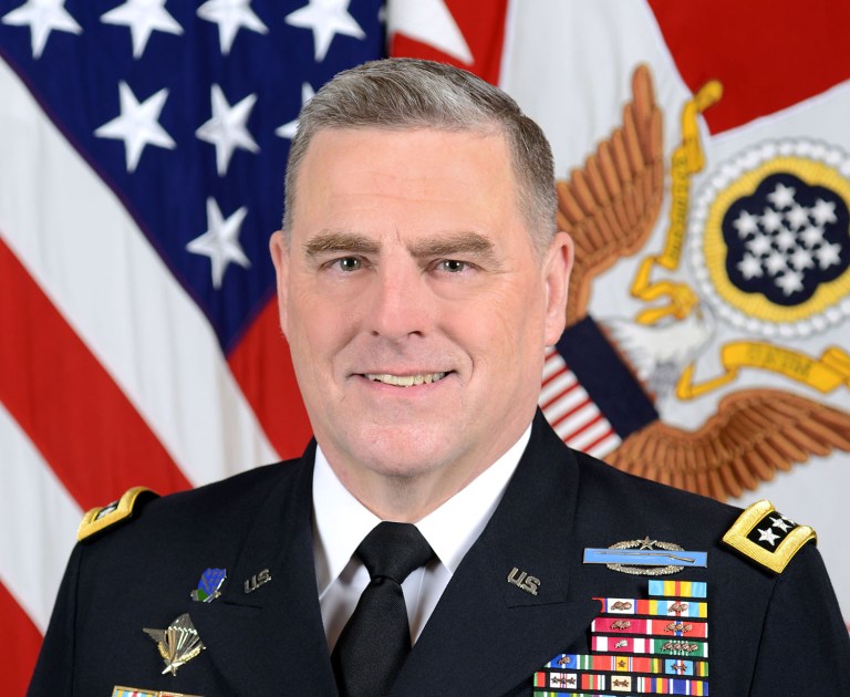 Army Chief of Staff Gen. Mark Milley and his staff were first responders to a bus crash while they were traveling in a convoy to Fort Myer in Virginia, the Associated Press reported. (U.S. Army photo by Monica King/Released)