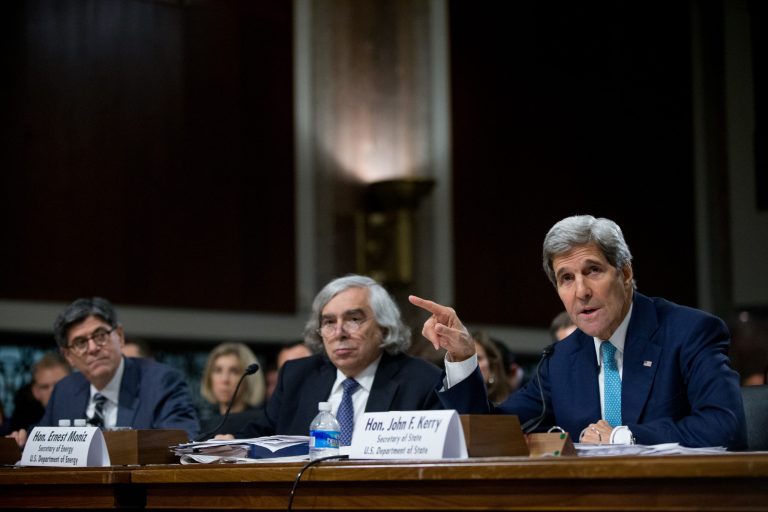 In a letter Thursday, the Senate Foreign Relations Committee said they plan to call Secretary of State John Kerry, Energy Secretary Ernest Moniz and Treasury Secretary Jack Lew to testify on the Iran nuke deal's implementation. (AP Photo/Andrew Harnik)