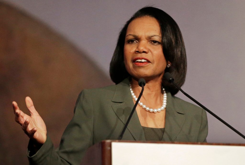 Partisan civility as Kerry honors Condoleezza Rice
