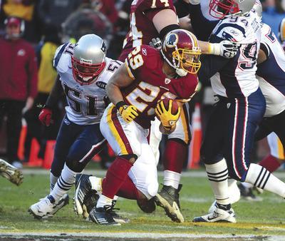 Scott Cunningham/Getty Images
Washington Redskins running back Roy Helu had his third straight 100-yard rushing game Sunday against the Patriots.