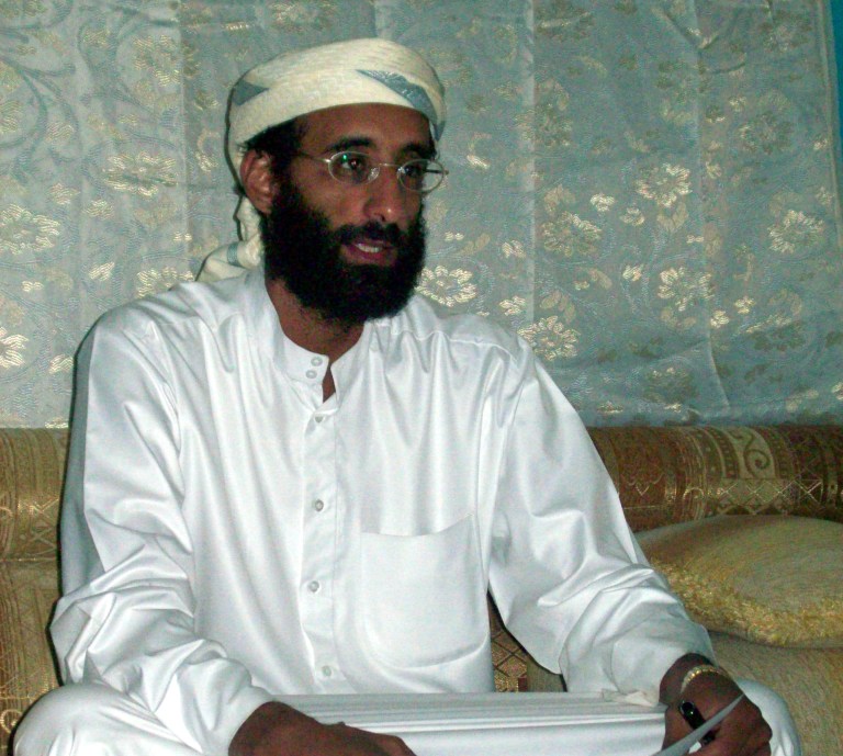 This Oct. 2008 file photo shows Imam Anwar al-Awlaki in Yemen, who was killed in a U.S. drone strike. (AP Photo/Muhammad ud-Deen, File)