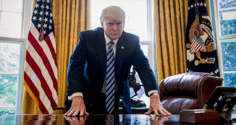 President Trump has said that he canât release the returns because he is under audit, but the Internal Revenue Service has said that does not preclude someone from releasing returns. (AP Photo/Andrew Harnik)