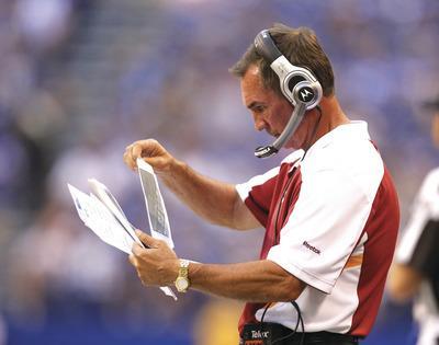 Michael Conroy/AP
Coach Mike Shanahan will start the 2011 season with 20 new players when the Redskins host the Giants in Week 1 on Sunday.