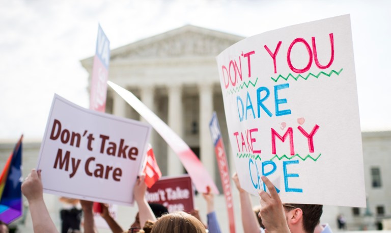 From 2019 to 2028, the newly uninsured would seek $1.1 trillion in additional uncompensated care, report says. (Bill Clark/CQ Roll Call via AP Images)