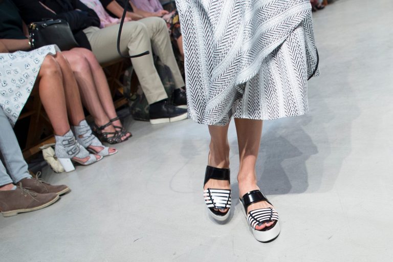 Fashion from the Creatures of the Wind Spring 2015 collection is modeled during Fashion Week, Thursday, Sept. 4, 2014, in New York. (AP Photo/John Minchillo)