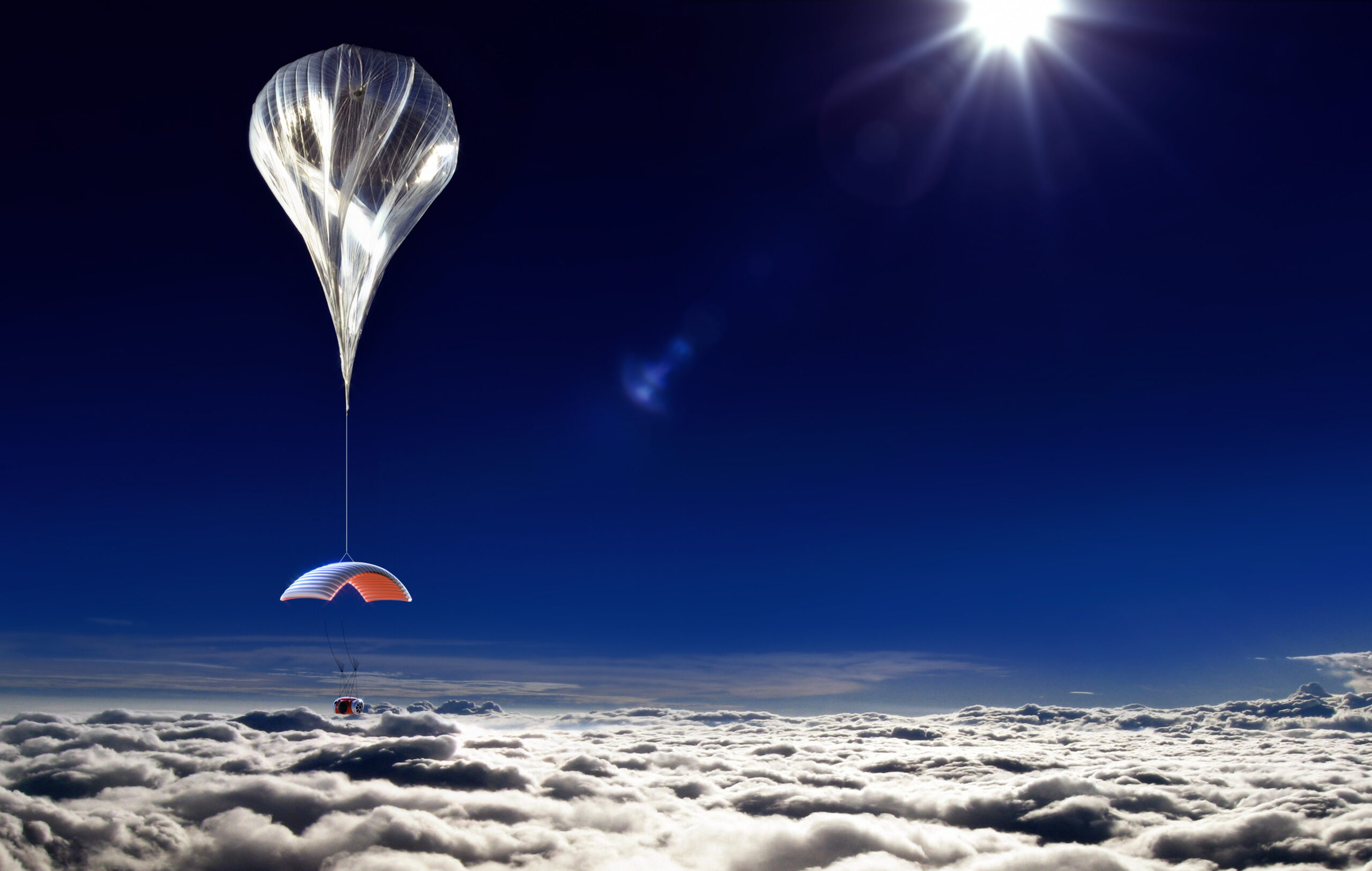 A new idea for space tourism: Balloon over rocket