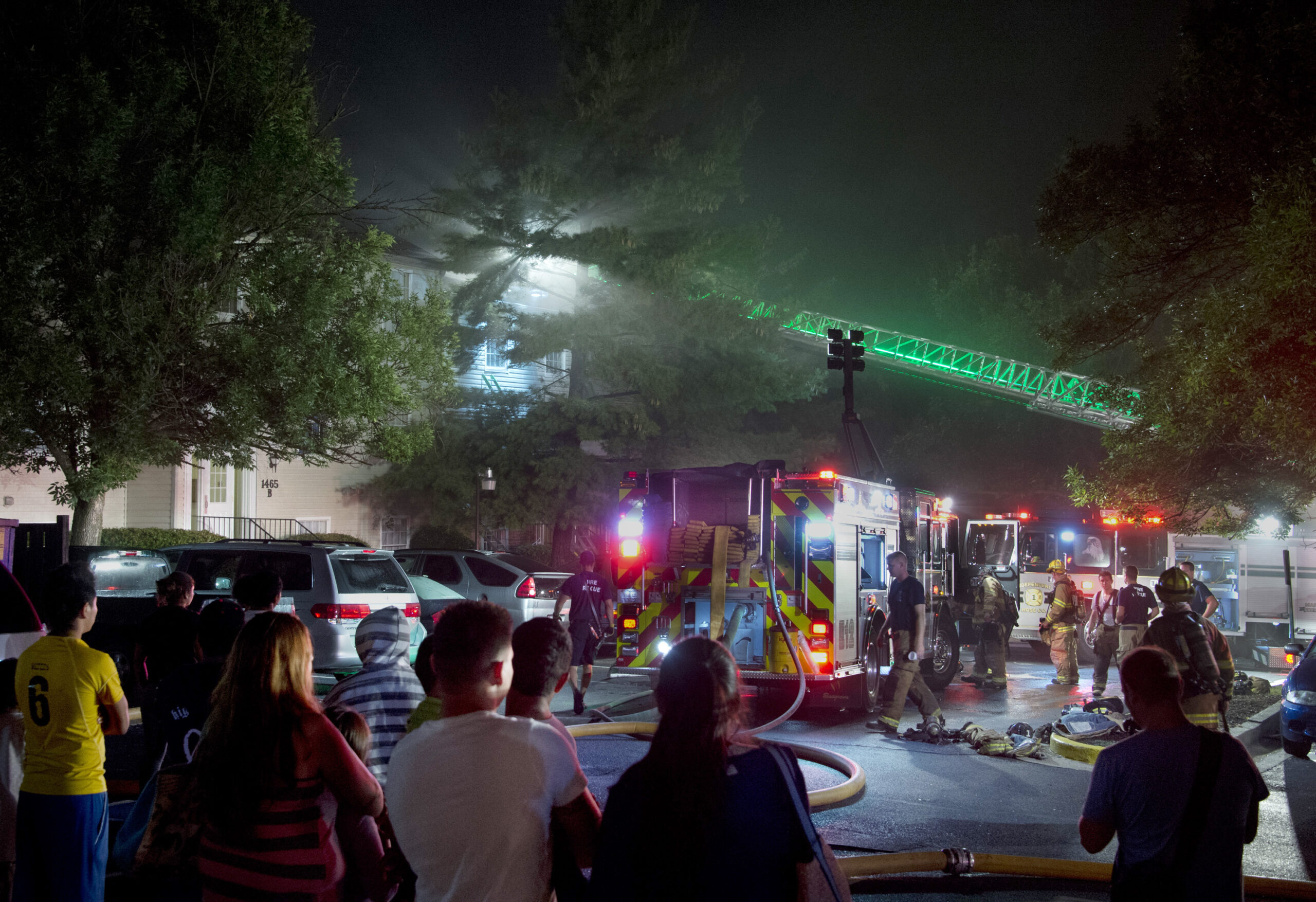 Several treated after Frederick apartment fire