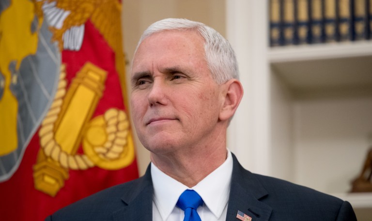 Pence suggested Saturday that moving ahead on tax reform will only happen once Obamacare is repealed and replaced. (AP Photo/Andrew Harnik)