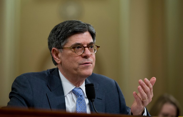 Treasury Secretary Jack Lew said, 