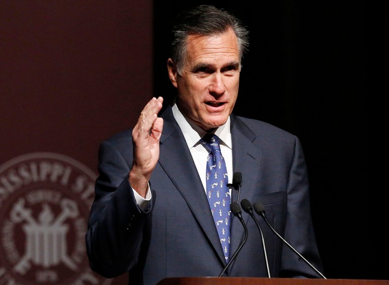 Mitt Romney is escalating his criticism of Republican presidential front-runner Donald Trump. (AP Photo/Rogelio V. Solis, File)