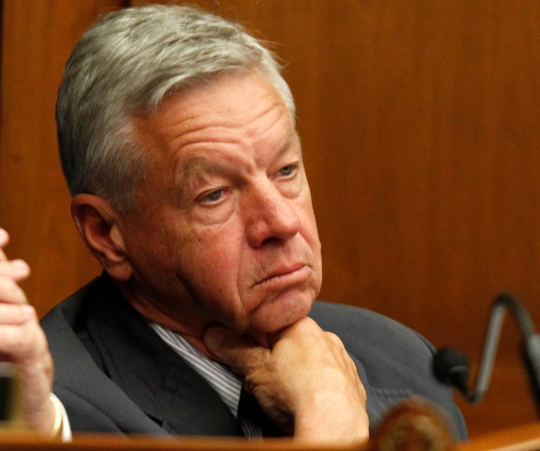 FILE - In this July 14, 2010 file photo, Rep. Tom Petri, R-Wis., listens on Capitol Hill in Washington. A congressional review panel says there is substantial reason to believe that Petri violated House rules by acting on behalf of two companies in which he owned significant amounts of stock. The independent Office of Congressional Ethics says Petri advocated for Oshkosh Corp. and the Manitowoc Co. despite owning at least $250,000 worth of Oshkosh stock and at least $100,000 worth of stock in Manitowoc. Both companies are based in Wisconsin.  (AP Photo/Charles Dharapak, File)