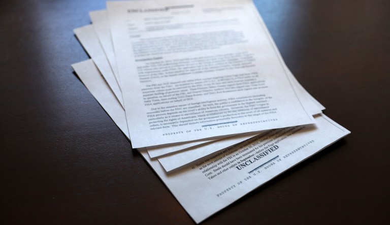 The disclosure still serves the public's interest by exposing abuses of the FISA procedures and by raising legitimate concerns over the policies followed by the FBI and DOJ in filing surveillance applications with the FISA court. (Alex Wroblewski/Bloomberg)