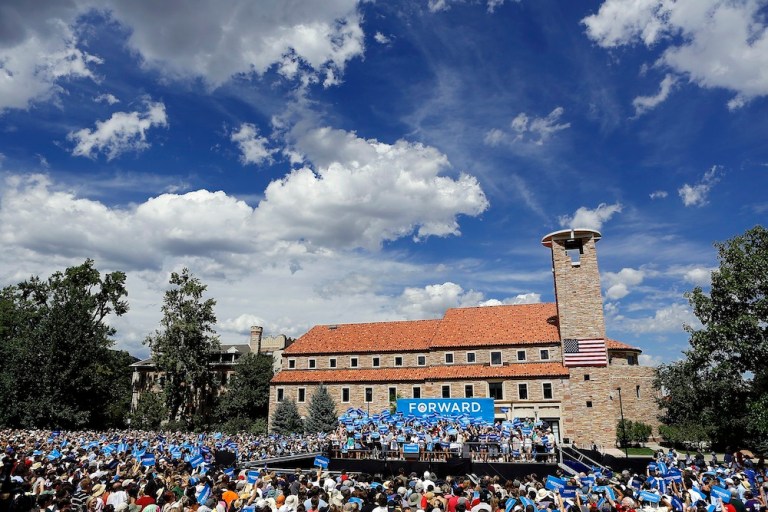 Professor Obama: 1 of every 10 days on school campuses President Barack Obama speaks at the University of Colorado campus in Boulder. (Getty Images)