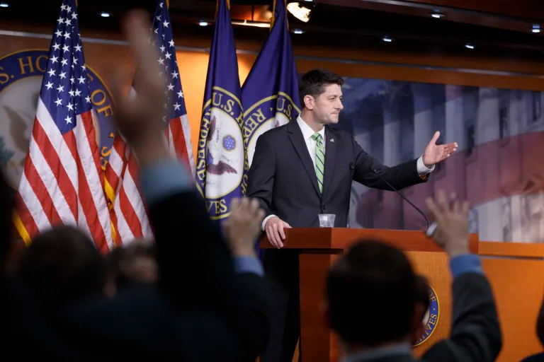 House Speaker Paul Ryan raised more than $3.4 million for the House campaign arm in January. (AP Photo/J. Scott Applewhite)