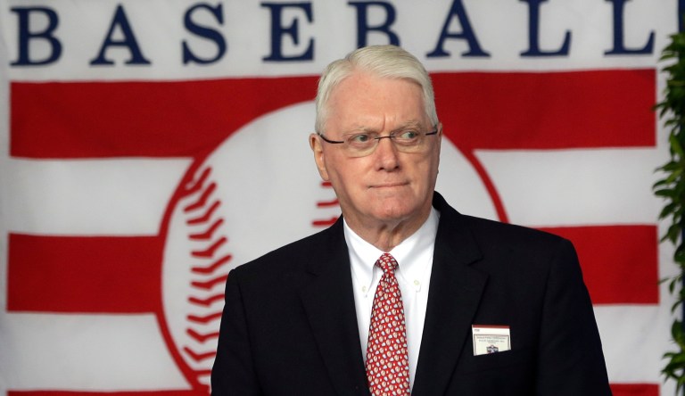 Bunning played in Major League Baseball from 1955 to 1971, during which he won 224 games and pitched a rare perfect game in 1964. (AP Photo/Mike Groll)