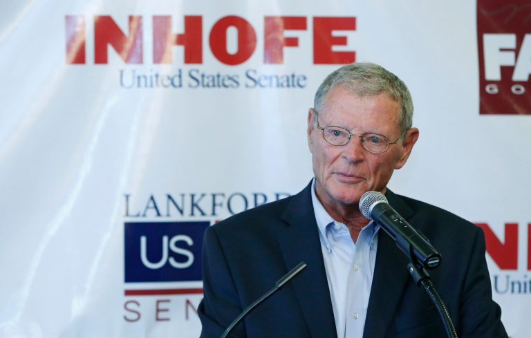 Sen. Jim Inhofe, R-Okla., the top Republican on the Senate Armed Services Committee, said in a statement Friday that the rapid spread of Ebola in Africa now requires U.S. intervention, but he won't back the mission indefinitely. (AP Photo/Sue Ogrocki)