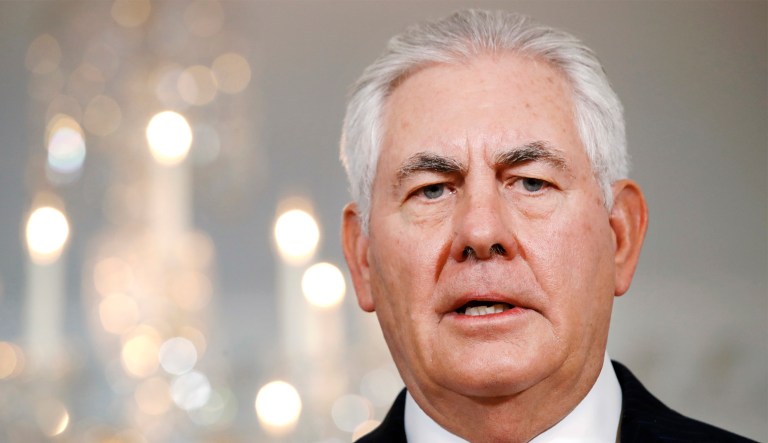 Tillerson was asked Tuesday if he would be dropping a demand that women's rights be guaranteed as part of any final settlement in the country, and he indicated it would not be a demand put forward by the United States.