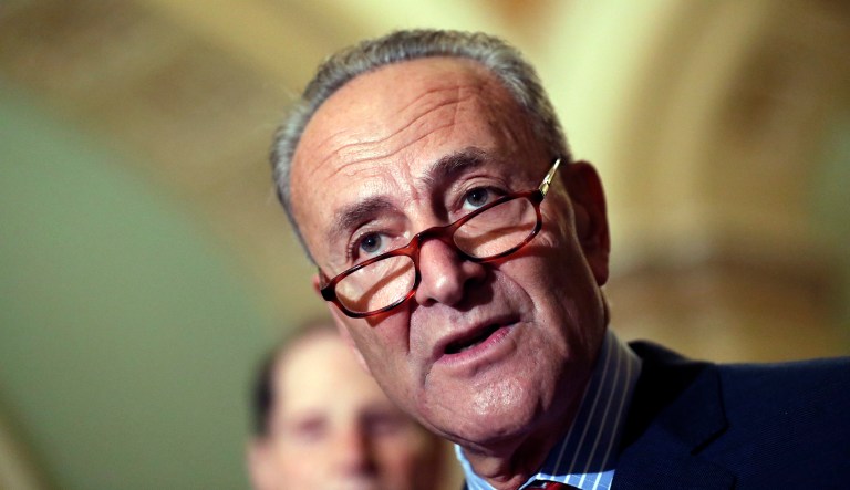 In a statement on Sen. Al Franken, Senate Minority Leader Chuck Schumer (pictured) said: 